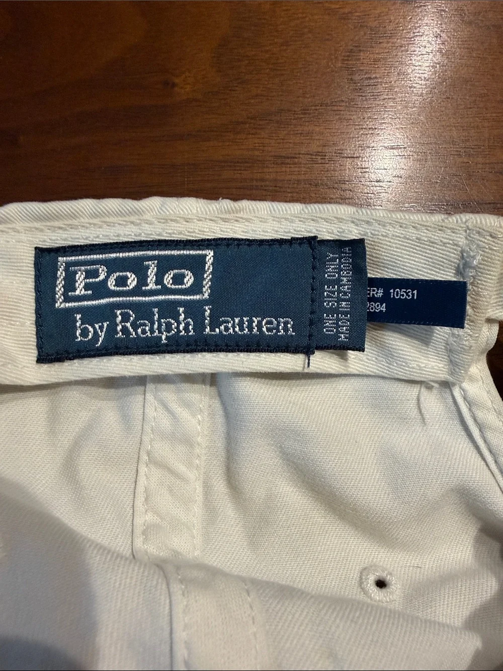 Polo by Ralph Lauren White Baseball Cap with Blue Pony